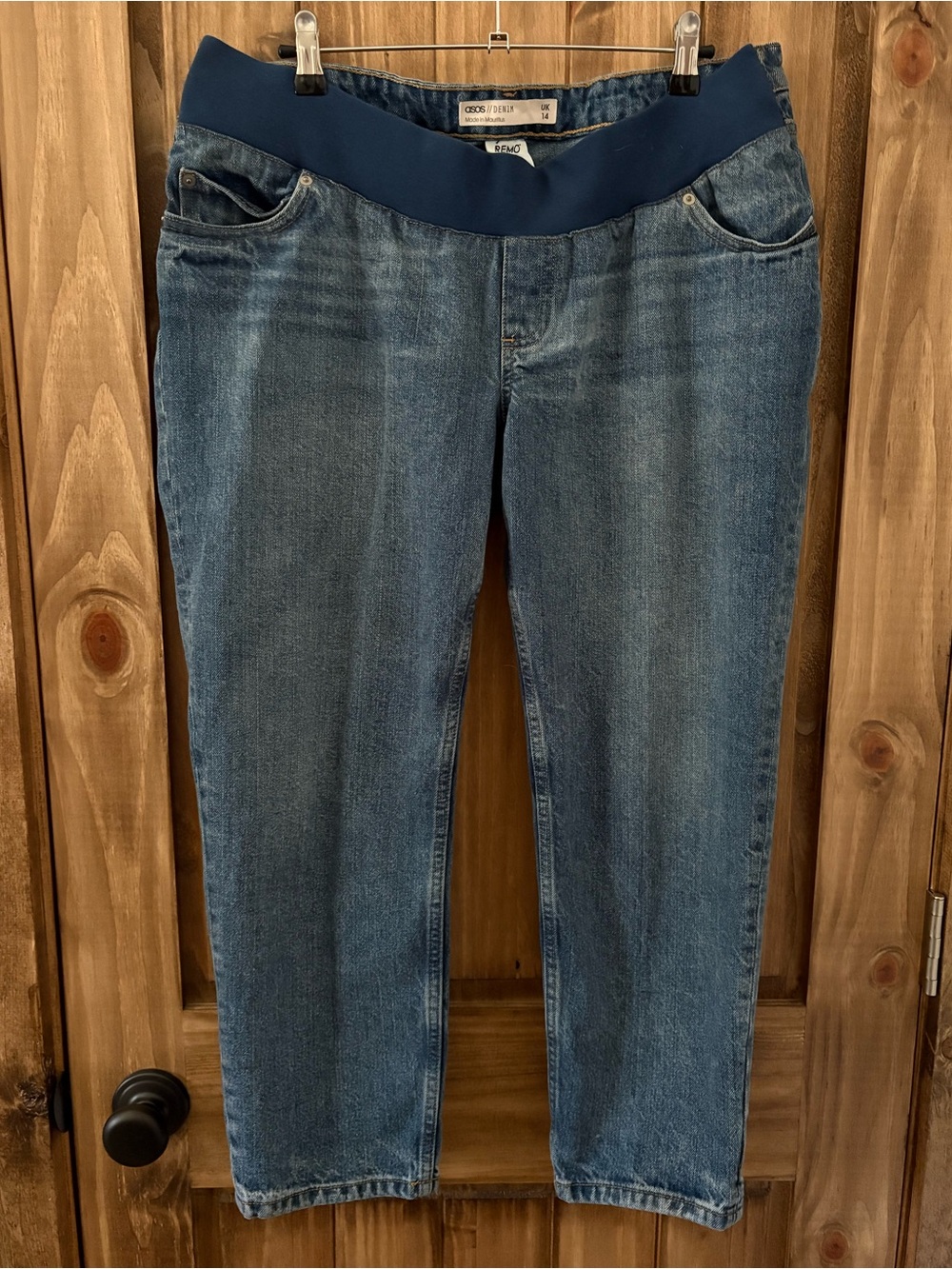 ASOS DESIGN RENO Maternity Cropped Jeans Size 10 Lower Rise - Picture 2 of 10